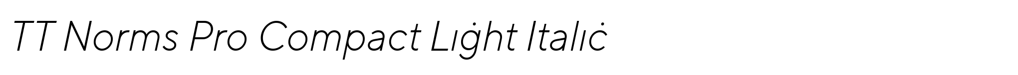 TT Norms Pro Compact Light Italic image